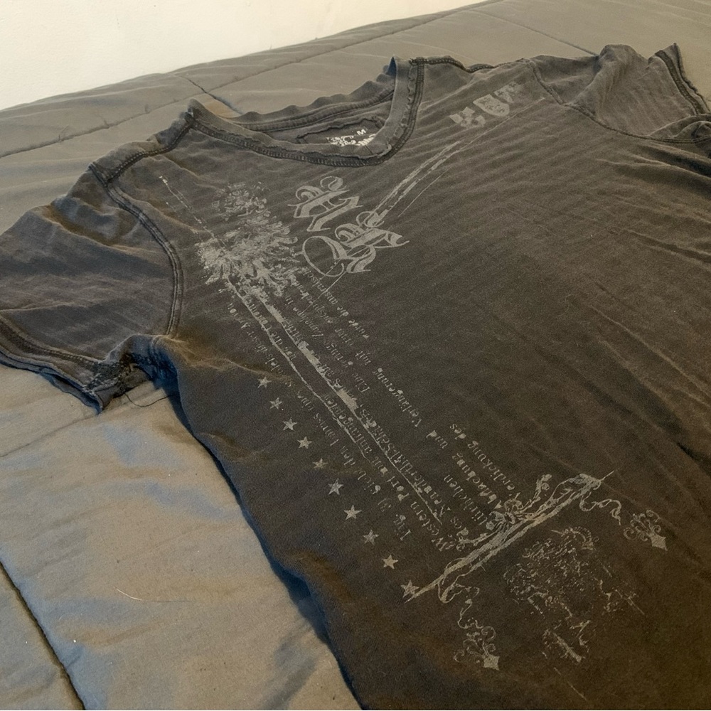 Vintage Machine Affliction style Y2k distressed t shirt size medium